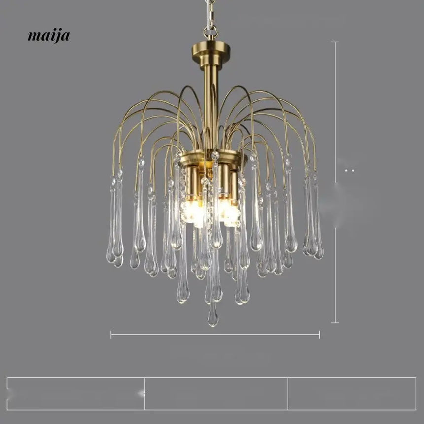 NANCY Crystal Chandelier Water Drop Lamp Retro Design from NANCY