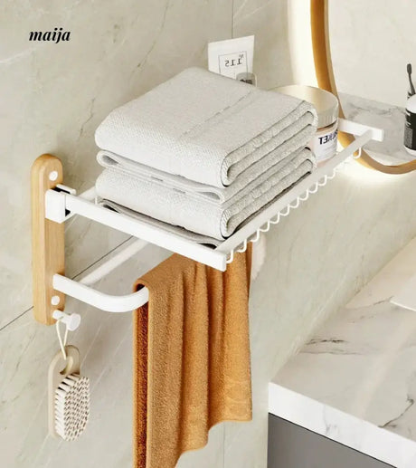 NHSJ Punch-Free Storage Basket and Towel Rack from NHSJ