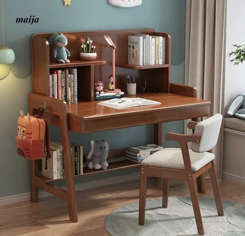 Everly Adjustable Desk with Bookshelves Set from maija
