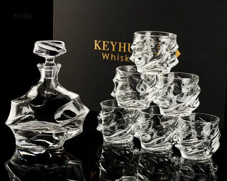Glacial Whiskey Decanter and Glass Set from KEYHUAN