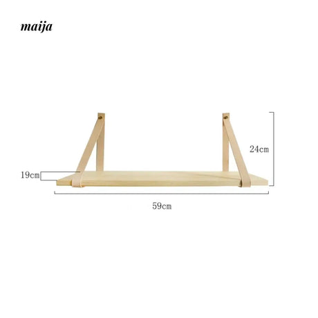 Nordic Style Solid Wood Shelf Wall-Mounted Bookshelf from WULIHOME