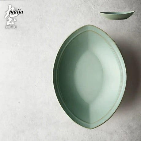 JOTO Japanese Retro Ceramic Dish Daily Steamed Fish Plate from JOTO