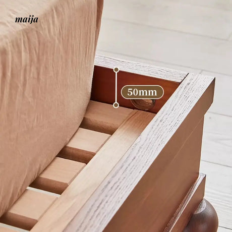 DOSMARS Evelyn Allory Wood Solid Bed from DOSMARS