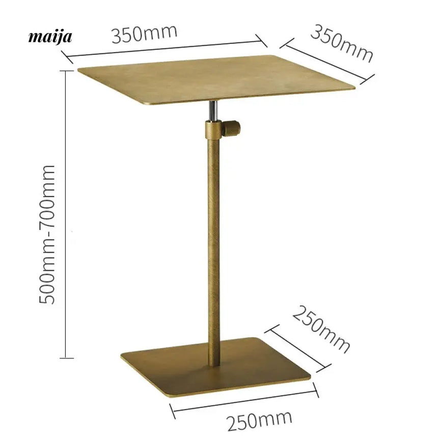 Compact Stainless Steel Side Table