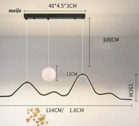 GVG Moon and Mountain Ceiling Lamp from GVG