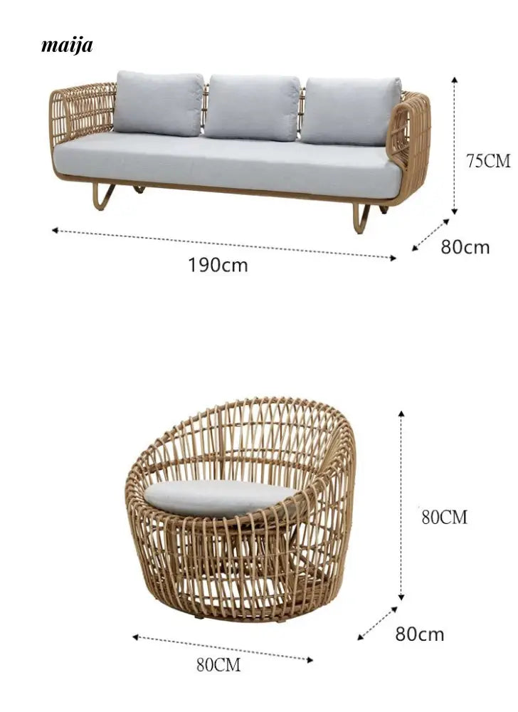 Woven Rattan Outdoor Sofa from maija