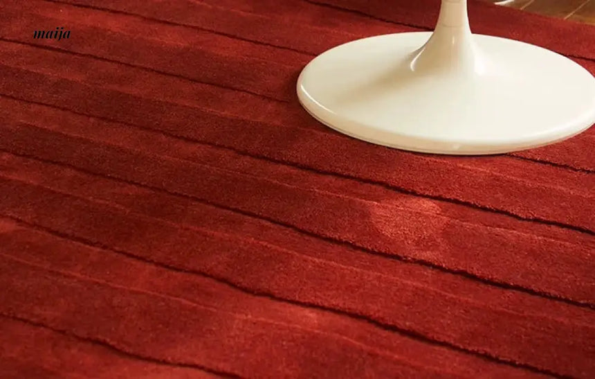 UNDERLAND Red Retro Handmade Rug from UNDERLAND