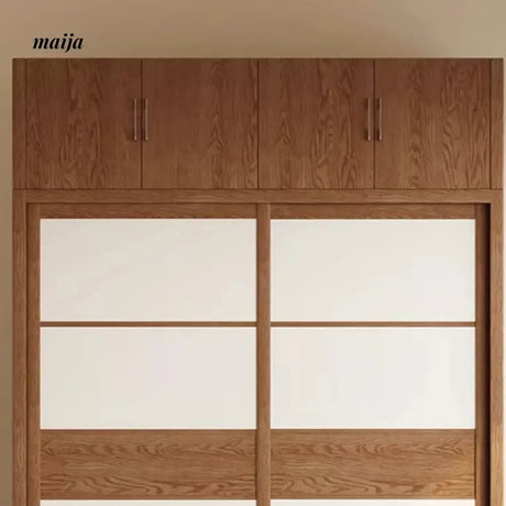Evanna Sliding Door Solid Wood Wardrobe from maija