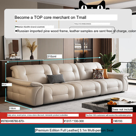 DIPU Nikolaj Cream Cowhide Sofa from DIPU