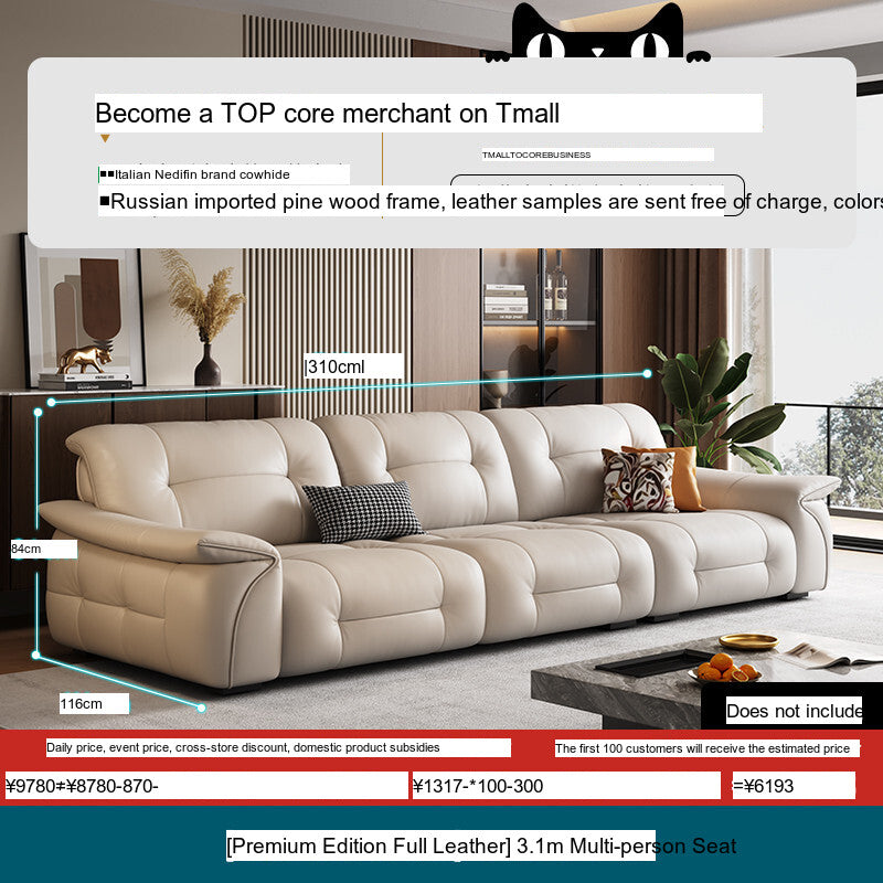DIPU Nikolaj Cream Cowhide Sofa from DIPU