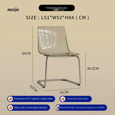 Toas Transparent Acrylic Dining Chair from BENCHAO