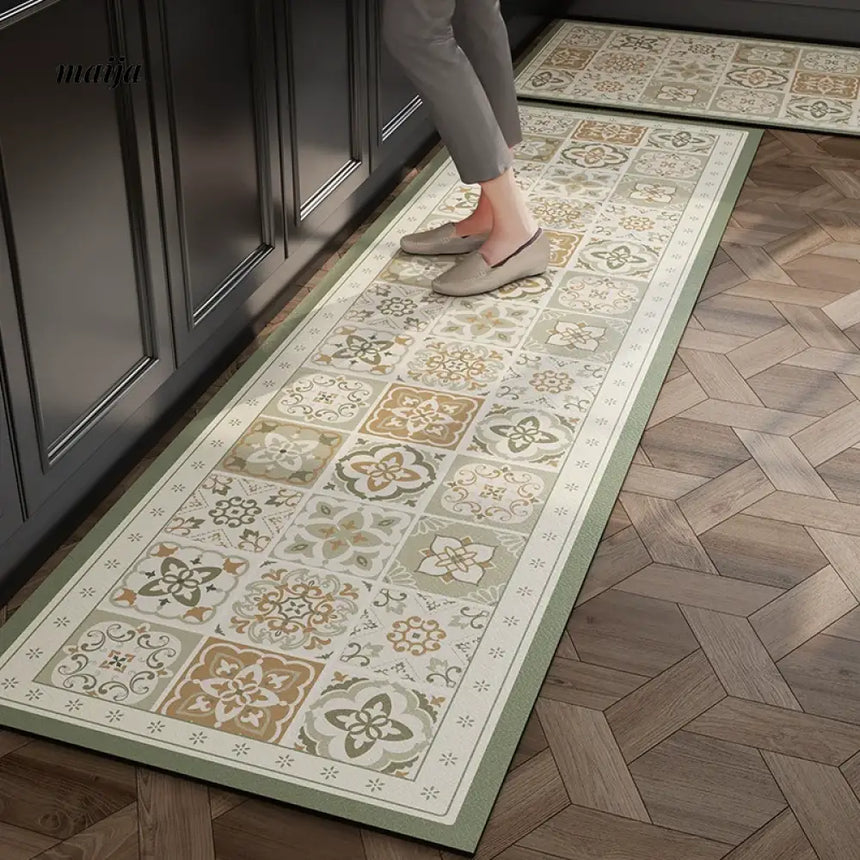 AOJU French Baroque Design Nonslip Kitchen Mat