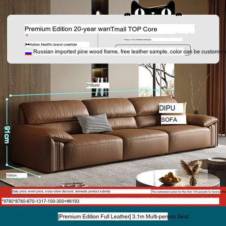 DIPU Kody Modern Retro Leather Sofa from DIPU