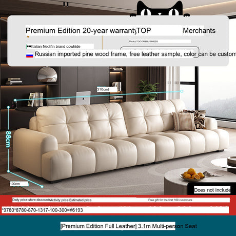 DIPU Nova Cream Cowhide Sofa from DIPU