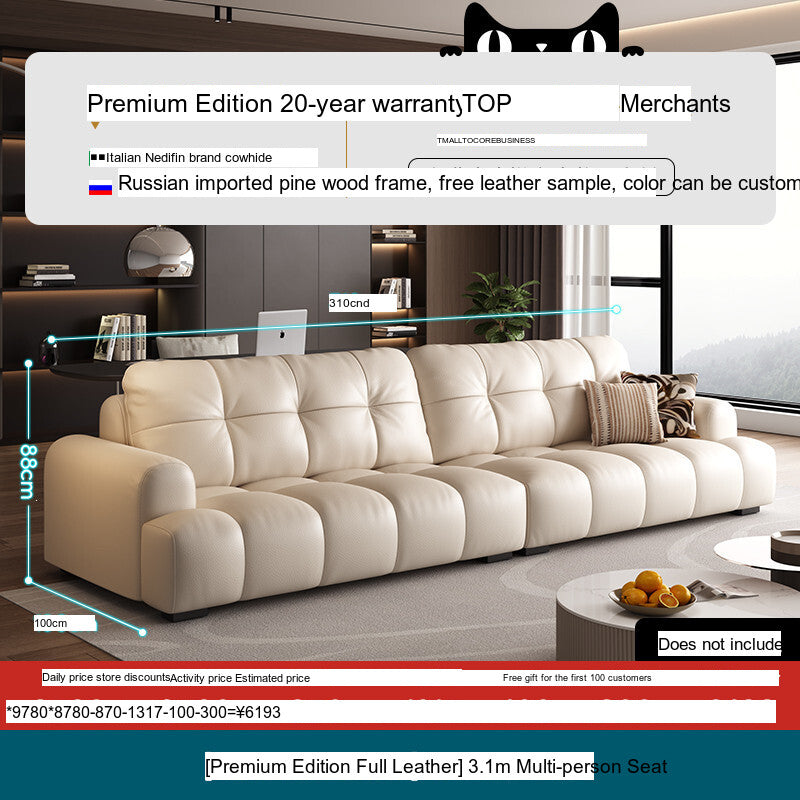 DIPU Nova Cream Cowhide Sofa from DIPU