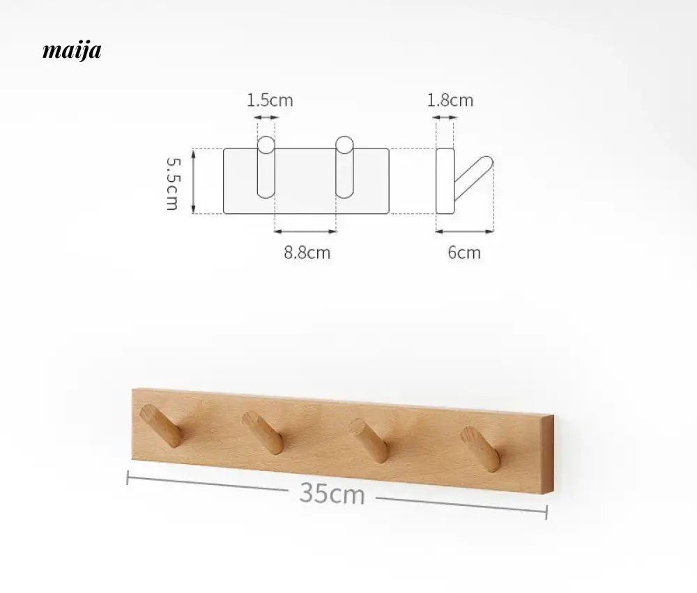 KIMACHI Wooden Load Bearing Coat Hooks from maija