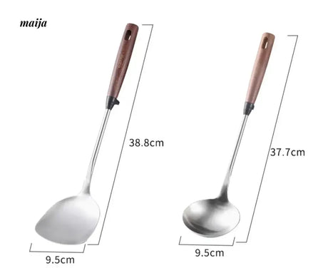 CAROTE Stainless Steel Spatula with Walnut Handle from CAROTE
