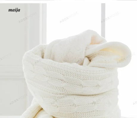 Cable Knit Double Layer Blanket from maija