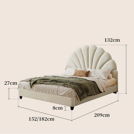 DOSMARS Ava Dama Velvet Double Bed from DOSMARS