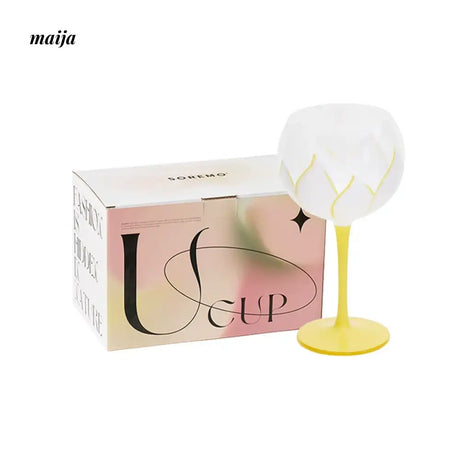 SOREMO Tulip Hand Painted Wine Glass from maija