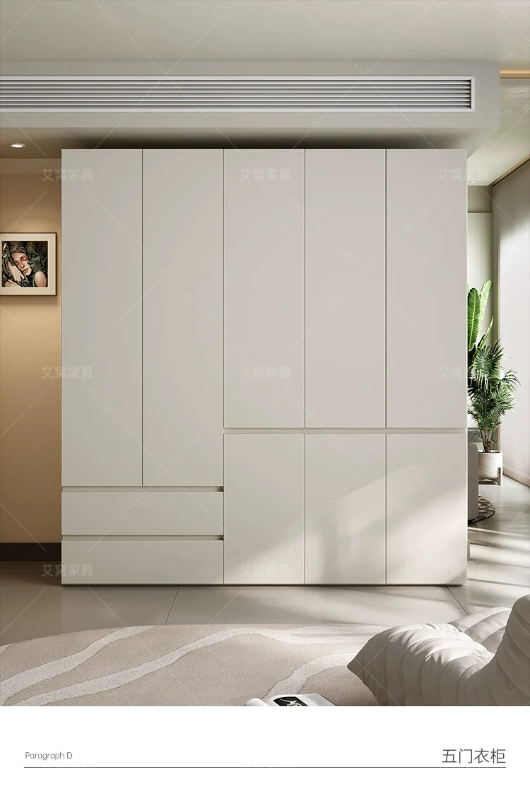 AIWO Odette Cream Ceiling-High Wardrobe for Small Apartments from AIWO