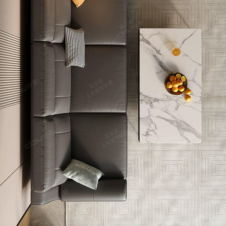 DIPU Tanner Cream Leather Sofa from DIPU