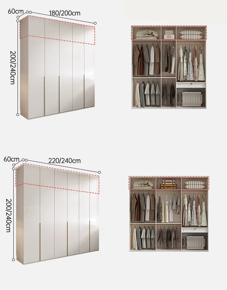 AIWO Lucille European Pine Cream Wardrobe with Dressing Table from AIWO