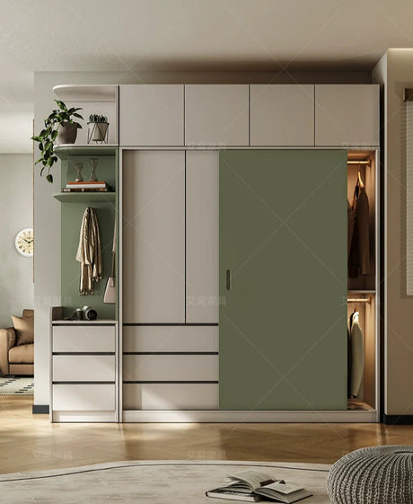 AIWO Lisette Compact Cream Sliding Door Wardrobe for Bedrooms from AIWO