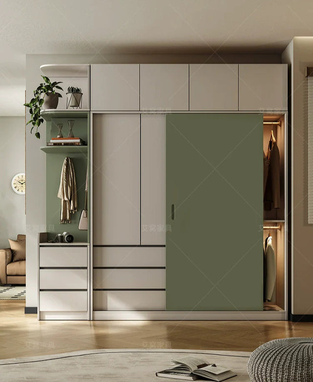 AIWO Lisette Compact Cream Sliding Door Wardrobe for Bedrooms from AIWO