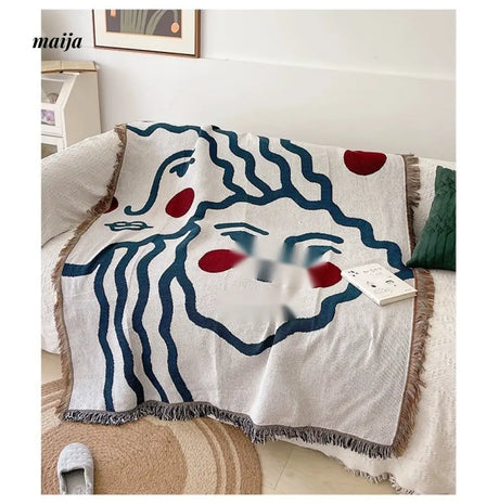 MAN YUE HOME INS Art Blanket for Sofa or Living Room Use from MAN YUE HOME