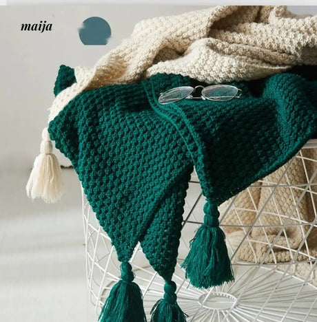 MAN YUE HOME Scandinavian Knitted Sofa with Duvet for Sleep from MAN YUE HOME