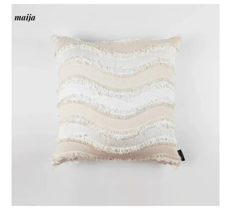 HOUSE OF YINN Luxury Tassel Corrugated Pillow Cushion from HOUSE OF YINN