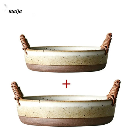 JOTO Retro Japanese Style Ceramic Fish Dish Tableware from JOTO
