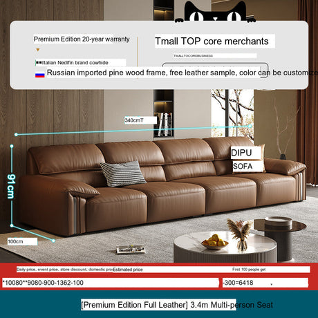 DIPU Kody Modern Retro Leather Sofa from DIPU