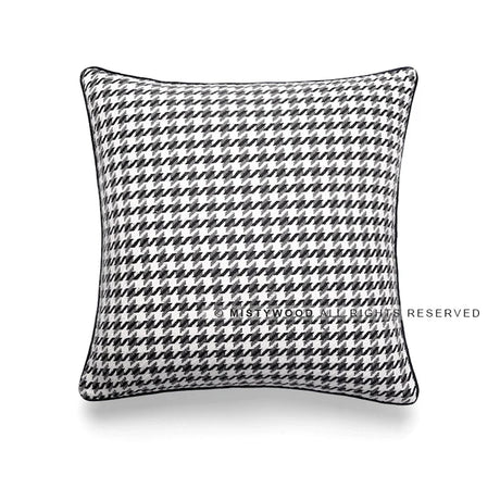 MISTYWOOD Black and White Abstract Pillow from MISTYWOOD