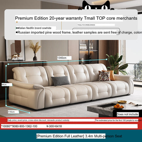 DIPU Nikolaj Cream Cowhide Sofa from DIPU