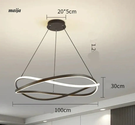 GVG Modern Intertwining Ring Ceiling Lamp from GVG