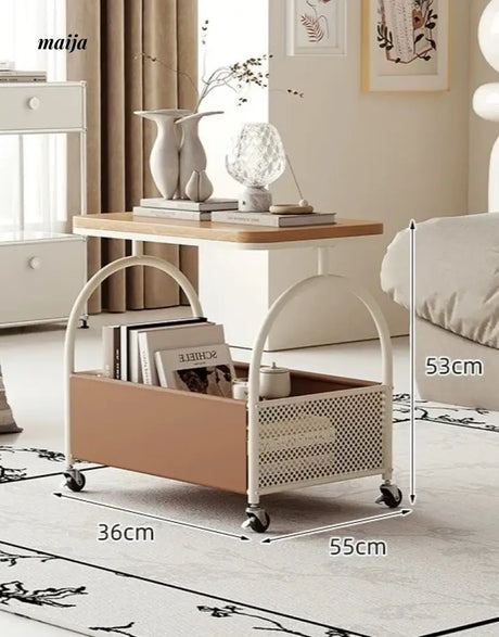 Jodie Cream Bedside Coffee Cart from Kaiyashi