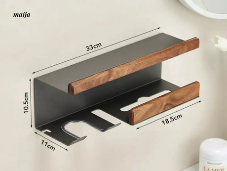 NHSJ Punch-free Hair Dryer and Face Towel Rack from NHSJ