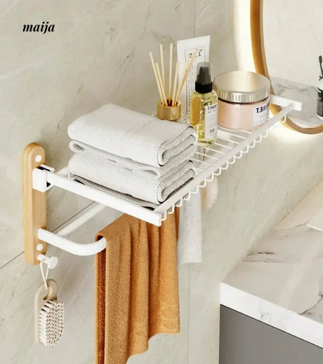NHSJ Punch-Free Storage Basket and Towel Rack from NHSJ