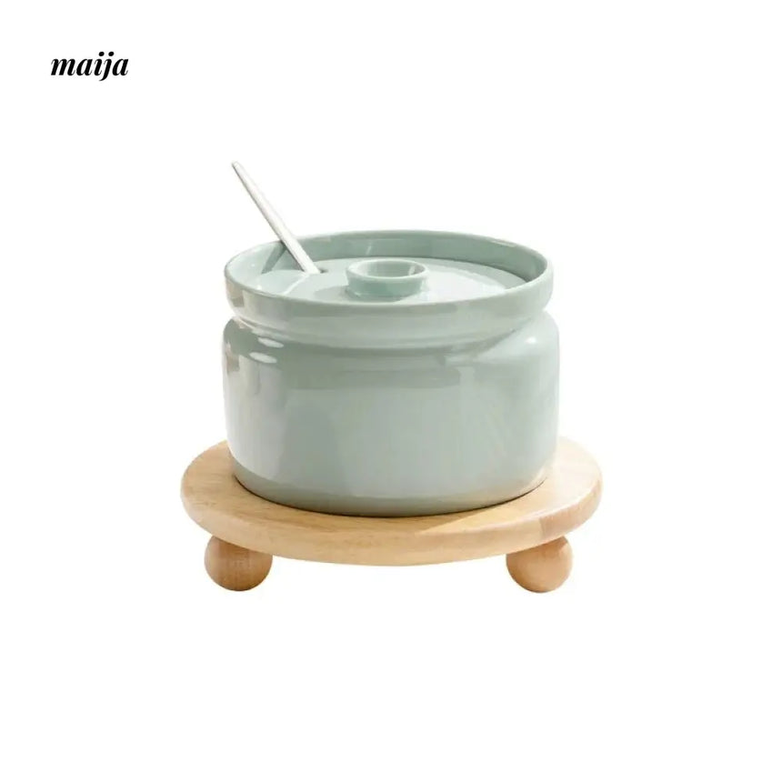 Pastel Ceramic Kitchen Oil and Seasoning Jar from maija