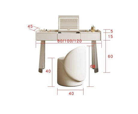 GEPH Henry Light Luxury Cream Makeup Table from GEPH