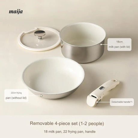 CAROTE Removable Handle Stainless Steel Kitchen Set from CAROTE