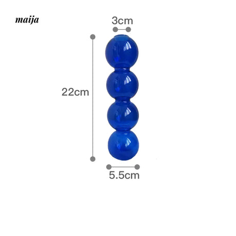 HOMESIDE Claine Blue Glass Vase from HOMESIDE