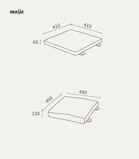 MUMO Ava Square Cotton Seat Pillow from MUMO