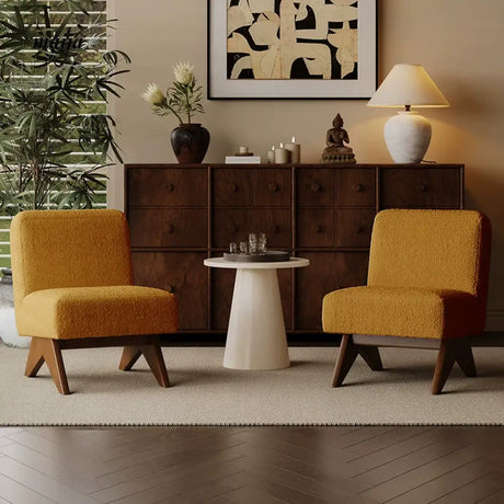 SMALL HIBISCUS Chandigarh Armless Sofa Chair from SMALL HIBISCUS
