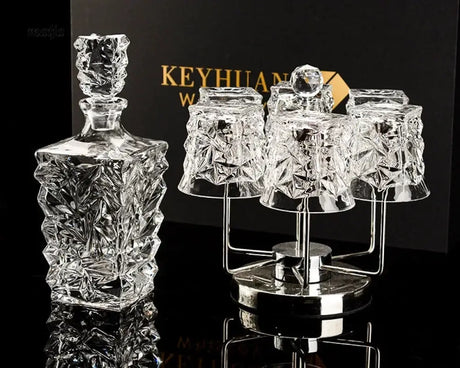 Glacial Whiskey Decanter and Glass Set from KEYHUAN