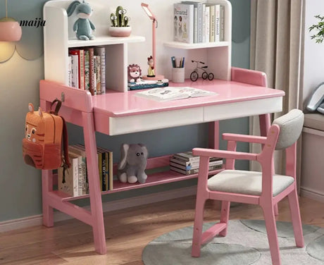 Everly Adjustable Desk with Bookshelves Set from maija