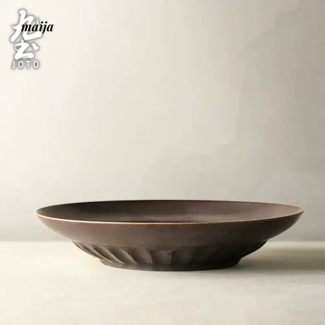 JOTO Japanese Round Plate Creative Retro Tableware from JOTO