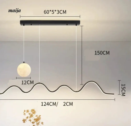 GVG Moon and Mountain Ceiling Lamp from GVG